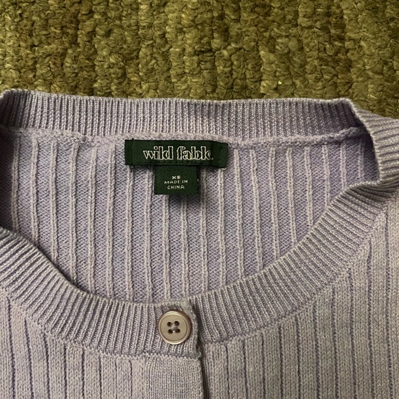 Lilac Ribbed Cardigan - Picture 5 of 5